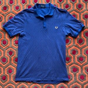 MAKE OFFER! Fred Perry Blue Polo paisley pattern Men's Medium